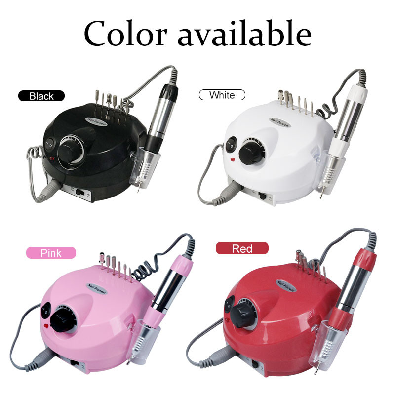 35000RPM 30W Mașină electrică de găurit unghii Instrumente pentru pile de unghii Aparat în 4 culori pentru echipament pentru manichiură pedichiură Nail Art