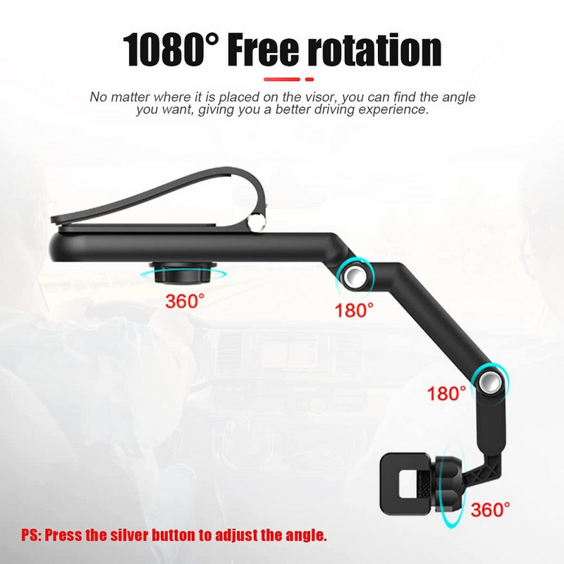 Untoom Auto Vizir za sunce Stalak za držač telefona Univerzalna kopča za mobitel za auto Retrovizor Mobilni mobitel GPS nosač u autu