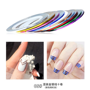 Misscheering Professional Nail Art Brushes Dotting Tools Kit For Manicure Liner Rhinestone Acrylic Paint Brush