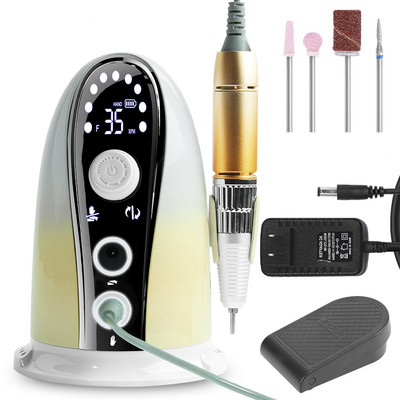 NOUA Mașină de găurit Nial 35000RPM Mașină de unghii reîncărcabilă fără fir Mașină electrică de șlefuit de unghii Mașină de manichiură pentru saloane de unghii
