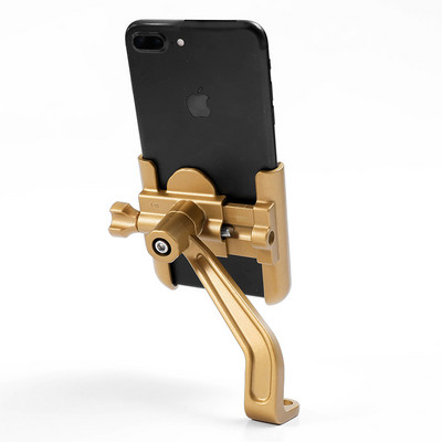 Untoom din aliaj de aluminiu pentru motociclete Suport pentru telefon mobil Ghidon pentru biciclete Suport pentru telefon Suport pentru oglinda retrovizoare pentru motocicleta
