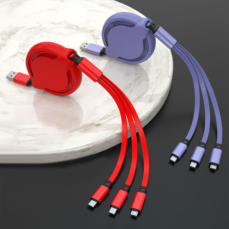 3 az 1-ben gyorstöltő kábel adatkábel Micro Type C USB töltőkábelhez Huawei OPPO VIVO Xiaomi Samsung adatkábelhez