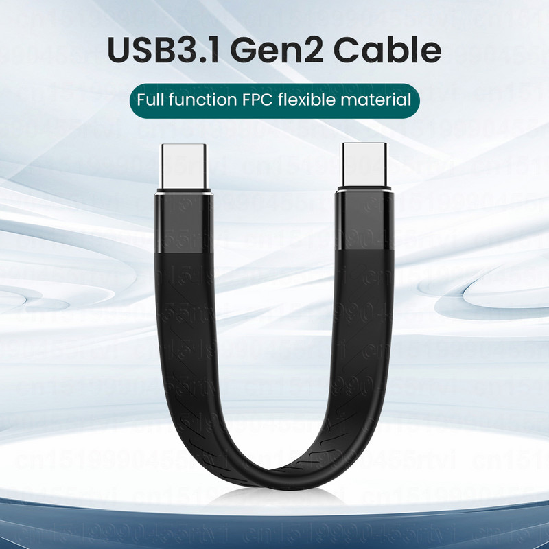 USB tip C na USB C 3.1 Gen2 10Gbps podatkovni kabel za MacBook Pro USB C PD 60W 3A QC3.0 brzo punjenje Video SSD kratka žica za USB kabel