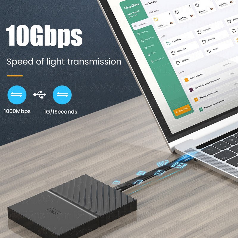 USB tip C na USB C 3.1 Gen2 10Gbps podatkovni kabel za MacBook Pro USB C PD 60W 3A QC3.0 brzo punjenje Video SSD kratka žica za USB kabel