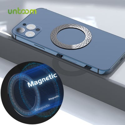 „Untoom Magnet“ lipdukas belaidžio įkrovimo magnetinis pleistras, skirtas „iPhone 13 12 11 Pro Max XS XR X“ magnetiniam automobilio laikikliui, telefono metalinis žiedas