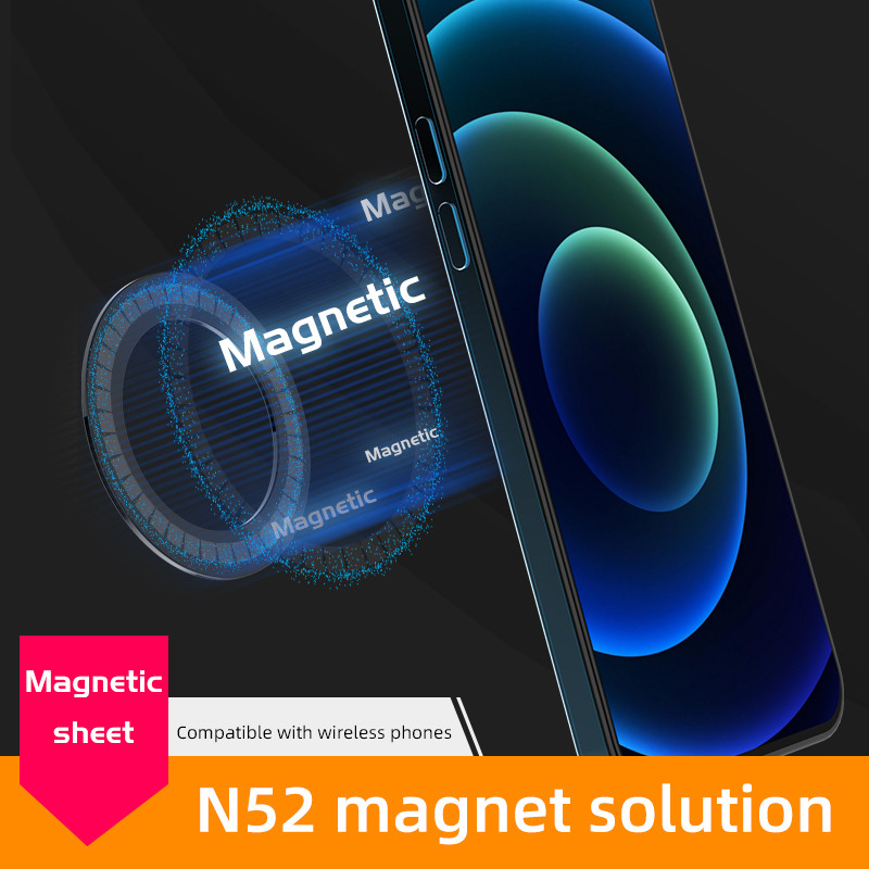 Untoom Magnetna naljepnica, magnetski flaster za bežično punjenje za iPhone 13 12 11 Pro Max XS XR X, magnetski držač za automobil, telefon, metalni prsten