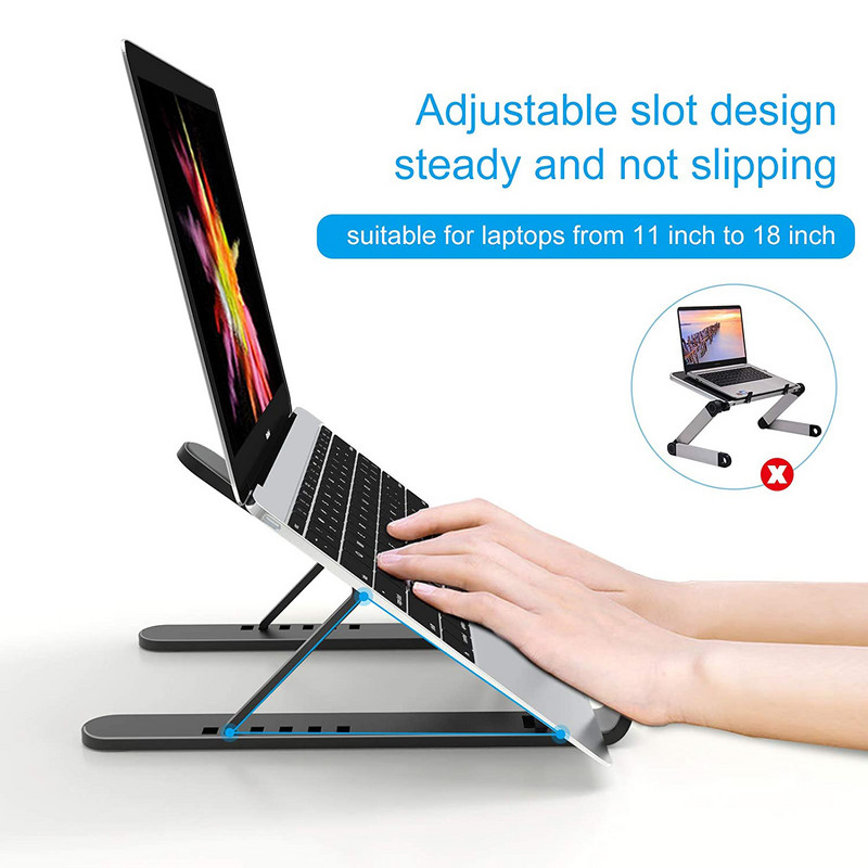 Untoom stalak za držač prijenosnog računala za MacBook Air Pro, sklopivi nosač za stalak za tablete, baza za podršku za prijenosno računalo za prijenosno računalo, iPad