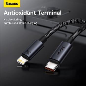 Baseus PD 20W USB C кабел за iPhone 13 12 11 pro max Кабел за iPhone Бързо зареждане за iPhone X XR 8 USB Type C към кабел за мълния