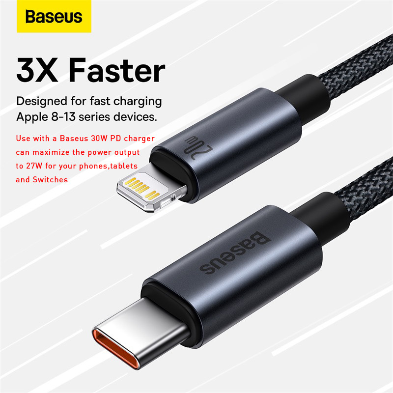 Baseus PD 20W USB C kabel za iPhone 13 12 11 pro max iPhone kabel za brzo punjenje za iPhone X XR 8 USB Type C na Lightning kabel