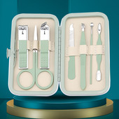 Set za manikuru Profesionalne škare za nokte Komplet rezača za manikuru Klješta od nehrđajućeg čelika Trimer za pedikuru Set alata za nokte 7kom/komplet