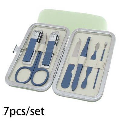 Set za manikuru Profesionalne škare za nokte Komplet rezača za manikuru Klješta od nehrđajućeg čelika Trimer za pedikuru Set alata za nokte 7kom/komplet