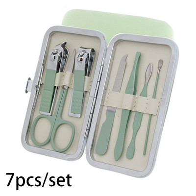 Set za manikuru Profesionalne škare za nokte Komplet rezača za manikuru Klješta od nehrđajućeg čelika Trimer za pedikuru Set alata za nokte 7kom/komplet