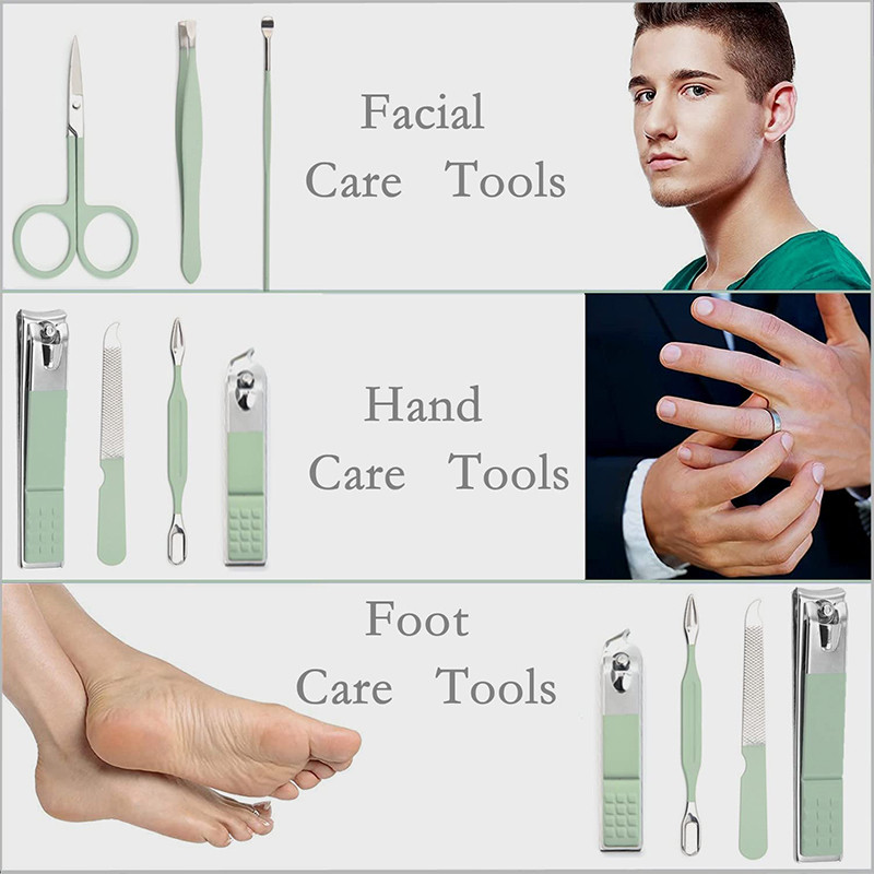 Set za manikuru Profesionalne škare za nokte Komplet rezača za manikuru Klješta od nehrđajućeg čelika Trimer za pedikuru Set alata za nokte 7kom/komplet