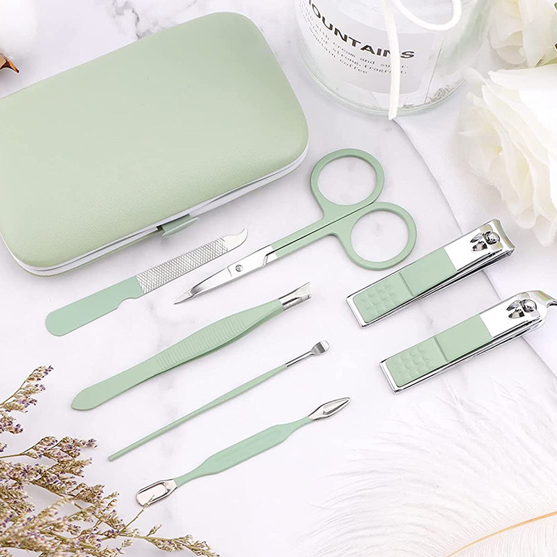Set za manikuru Profesionalne škare za nokte Komplet rezača za manikuru Klješta od nehrđajućeg čelika Trimer za pedikuru Set alata za nokte 7kom/komplet