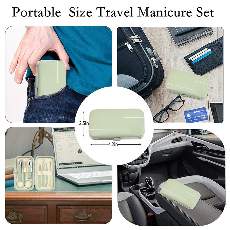 Set za manikuru Profesionalne škare za nokte Komplet rezača za manikuru Klješta od nehrđajućeg čelika Trimer za pedikuru Set alata za nokte 7kom/komplet