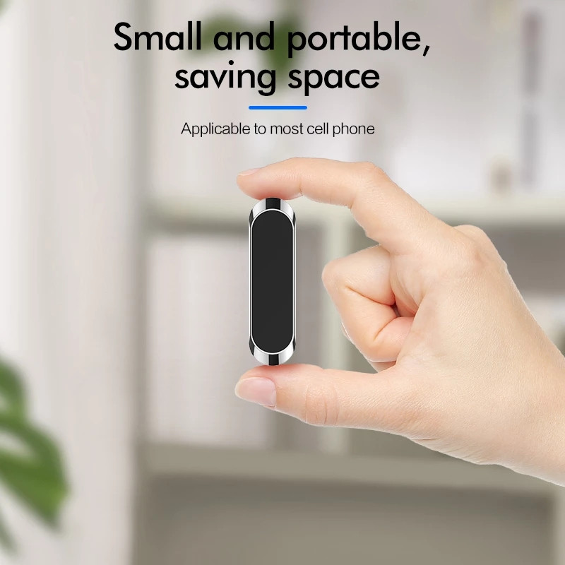 Magnetski držač za telefon u automobilu Nadzorna ploča Mini stalak u obliku trake za iPhone Samsung Metalni magnet GPS držač za pametni telefon u automobilu za zid