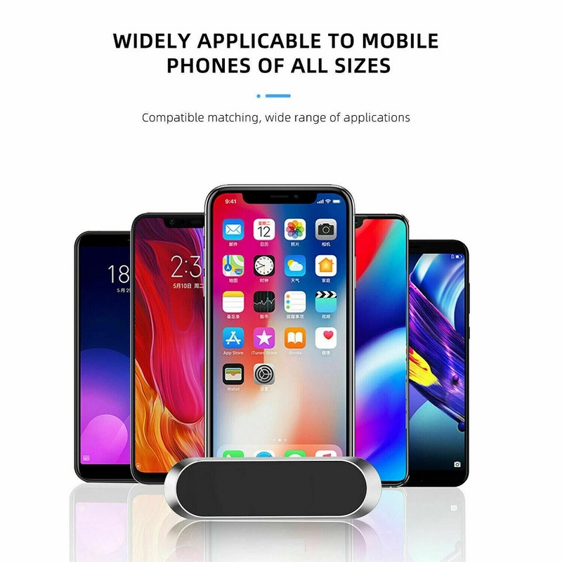 Magnetski držač za telefon u automobilu Nadzorna ploča Mini stalak u obliku trake za iPhone Samsung Metalni magnet GPS držač za pametni telefon u automobilu za zid