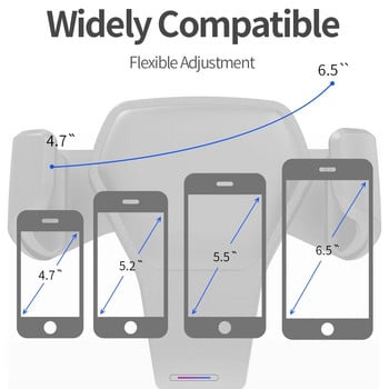 Гравитационен държач за кола за телефон Монтаж на щипка за вентилационен отвор Стойка за мобилна клетка Поддръжка на смартфон GPS не е магнитна за iPhone 12 11 Xiaomi