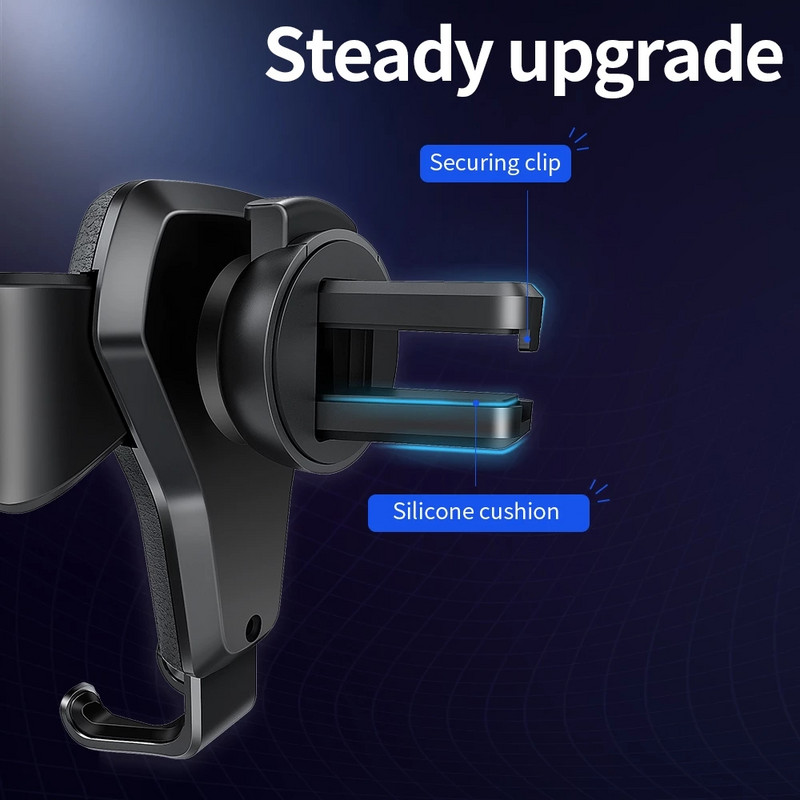 Suport auto gravitațional pentru telefon Suport cu clemă pentru aerisire Suport mobil mobil Suport pentru smartphone-ul GPS Nu este magnetic pentru iPhone 12 11 Xiaomi
