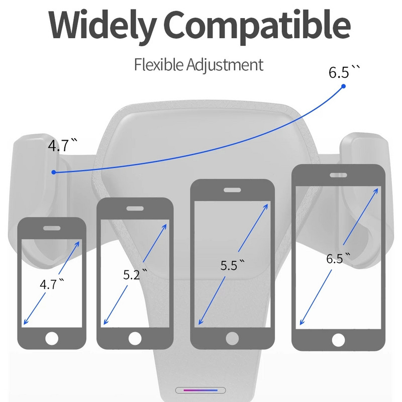 Suport auto gravitațional pentru telefon Suport cu clemă pentru aerisire Suport mobil mobil Suport pentru smartphone-ul GPS Nu este magnetic pentru iPhone 12 11 Xiaomi