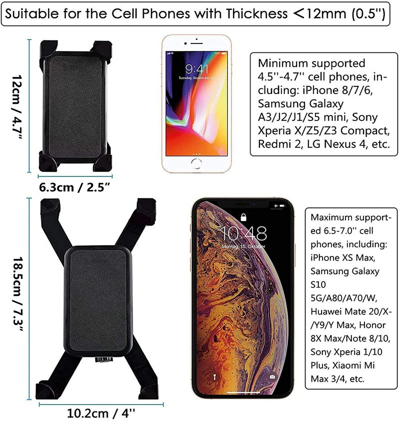 Držiak na bicykel, telefón pre iPhone, Samsung, motocykel, mobil, držiak na riadidlá, klip, stojan, držiak na GPS