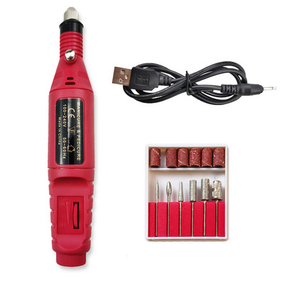 Električna bušilica za nokte Stroj za manikuru s aparatom za rotiranje naprijed/natrag za glodalicu Manikura Pedikura Alati za turpije za nokte