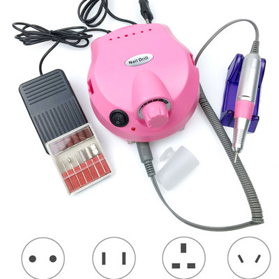 Set de mașini de găurit unghii electric 30000 rpm 40W pentru pedichiură unghiiManichiură Au două culori alese și cu set de burghie pentru unghii
