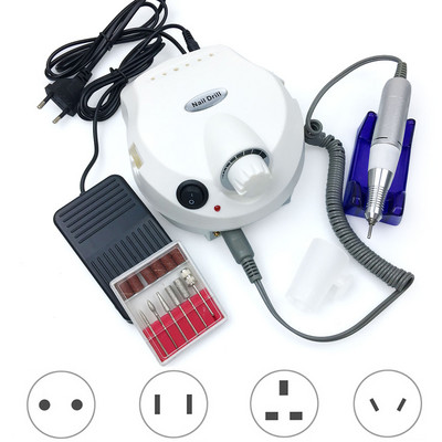 Set de mașini de găurit unghii electric 30000 rpm 40W pentru pedichiură unghiiManichiură Au două culori alese și cu set de burghie pentru unghii