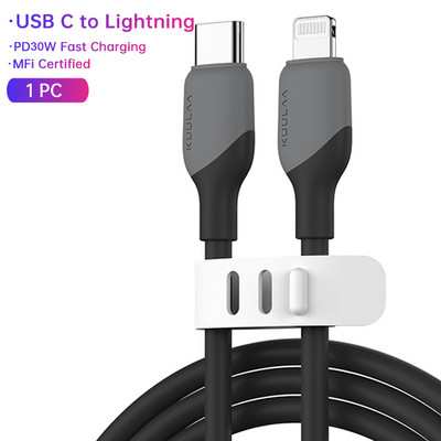 Καλώδιο KUULAA MFi Lightning για iPhone 14 13 12 11 Pro XS Max X PD30W Γρήγορη φόρτιση USB C σε για iPhone 8 7 6 s Plus Καλώδιο φόρτισης