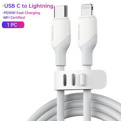 Καλώδιο KUULAA MFi Lightning για iPhone 14 13 12 11 Pro XS Max X PD30W Γρήγορη φόρτιση USB C σε για iPhone 8 7 6 s Plus Καλώδιο φόρτισης
