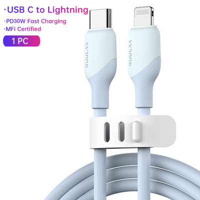 Καλώδιο KUULAA MFi Lightning για iPhone 14 13 12 11 Pro XS Max X PD30W Γρήγορη φόρτιση USB C σε για iPhone 8 7 6 s Plus Καλώδιο φόρτισης