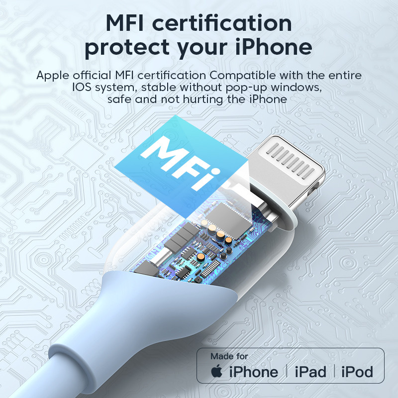 Καλώδιο KUULAA MFi Lightning για iPhone 14 13 12 11 Pro XS Max X PD30W Γρήγορη φόρτιση USB C σε για iPhone 8 7 6 s Plus Καλώδιο φόρτισης