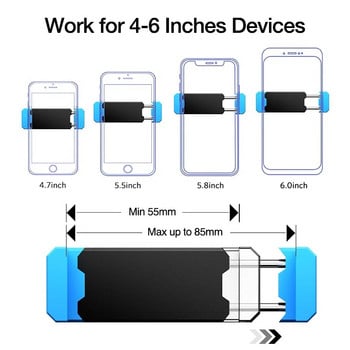 Държач за телефон за кола Скоба за монтиране на вентилационен отвор за IPhone 14 13 Samsung 4-6 инча Смартфон Универсална скоба за изход на въздух Стойка 2023 НОВО