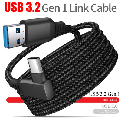 Nabíjací kábel s dátovou linkou 5M 6M pre Oculus Quest 2 Pico 4 Link USB 3.2 typu C Prenos dát Kábel USB-A na typ-C 20V 3A Nabíjačka
