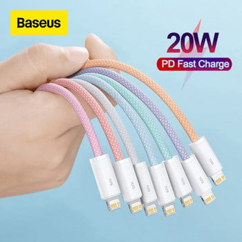 Baseus 20W PD USB Type-C кабел за iPhone 13 12 Pro Xs Max Зарядно устройство за бързо зареждане за MacBook iPad Pro Type-C USBC Кабел за данни