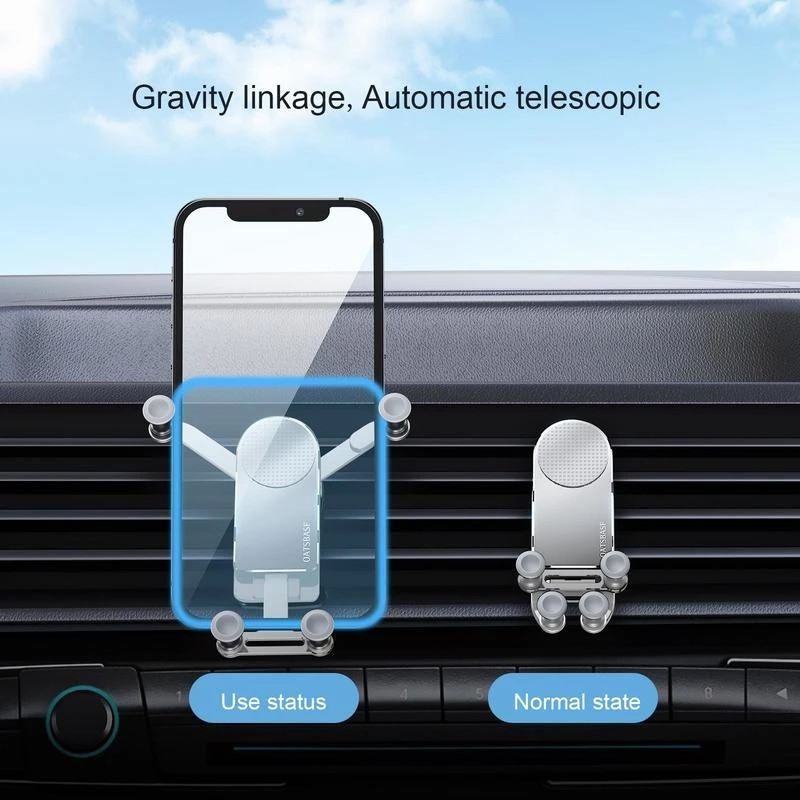 Univerzalni metalni držač za telefon u automobilu za IPhone Samsung Galaxy Z Fold 3 Z Fold 2 Samsung S21 Xiaomi Tablet IPad Gravity Phone Holder