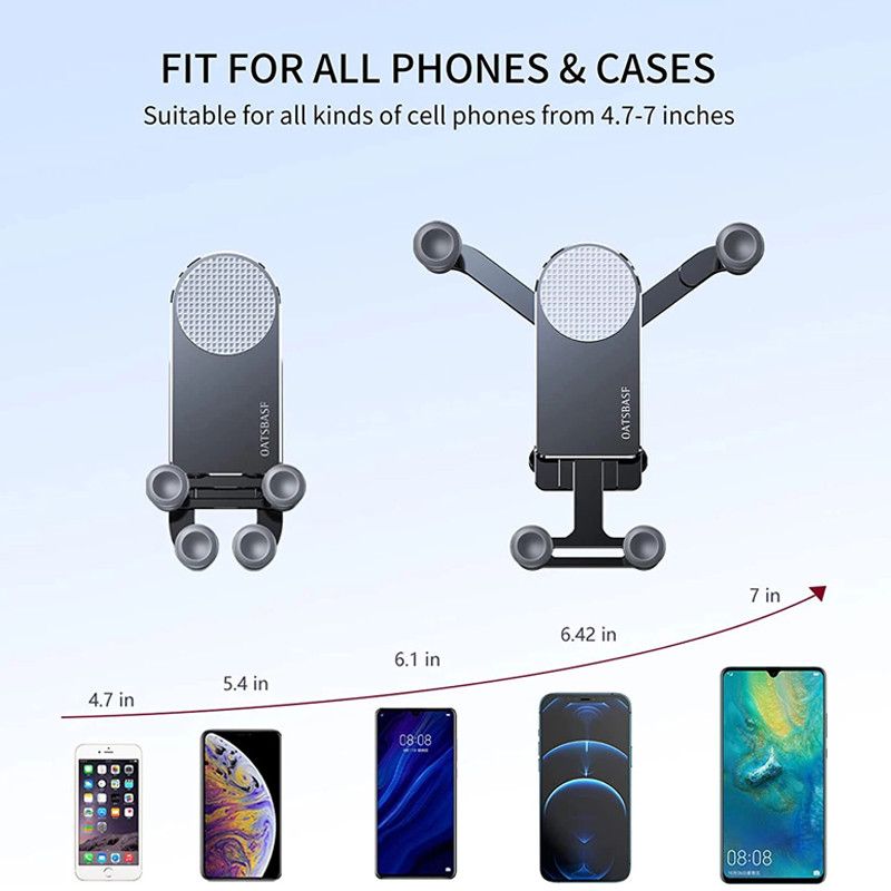 Univerzalni metalni držač za telefon u automobilu za IPhone Samsung Galaxy Z Fold 3 Z Fold 2 Samsung S21 Xiaomi Tablet IPad Gravity Phone Holder