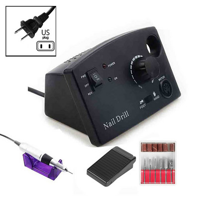 Mașină de găurit unghii 35000 rpm Mașină electrică de găurit unghii Bit de tăiat unghii Pilă de unghii Kit de mașină de maniură pentru pedichiură Unelte de unghii DIY