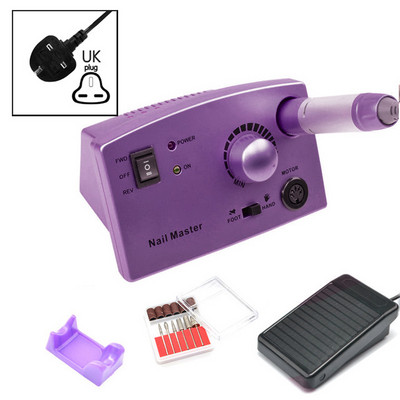 Mașină de găurit unghii 35000 rpm Mașină electrică de găurit unghii Bit de tăiat unghii Pilă de unghii Kit de mașină de maniură pentru pedichiură Unelte de unghii DIY