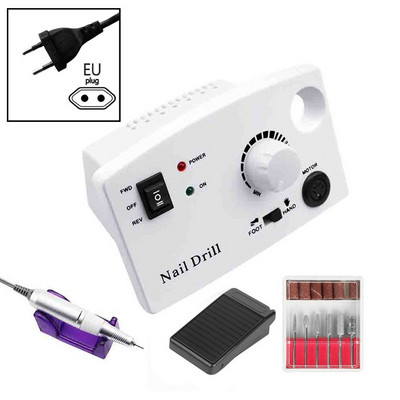 Mașină de găurit unghii 35000 rpm Mașină electrică de găurit unghii Bit de tăiat unghii Pilă de unghii Kit de mașină de maniură pentru pedichiură Unelte de unghii DIY