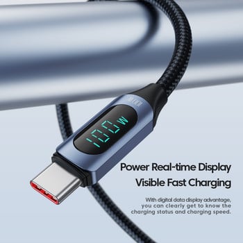 Toocki 100W USB C към USB тип C кабел PD зарядно устройство за бързо зареждане 6A Type-C USBC кабел за дисплей за Samsung Xiaomi USBC кабел 2M