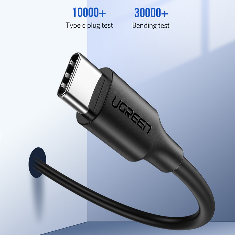 Ugreen kábel USB C na USB typu C pre Samsung S20 PD 60W pre MacBook iPad Pro Quick Charge 3.0 USB-C kábel pre rýchle nabíjanie