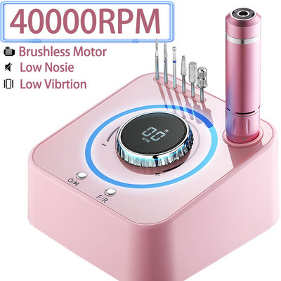 40000RPM Bušilica za nokte Stroj za manikuru s LHD zaslonom Električni aparat za bušilicu za nokte za uklanjanje gela Pedikura Oprema za nail art