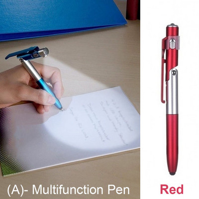 Tušinukas Daugiafunkcinis LED šviestuvas ir sulankstytas rašiklis telefono laikikliui, naktinis apšvietimas, mokinio namų darbai rašiklis mokyklos raštinės reikmenys