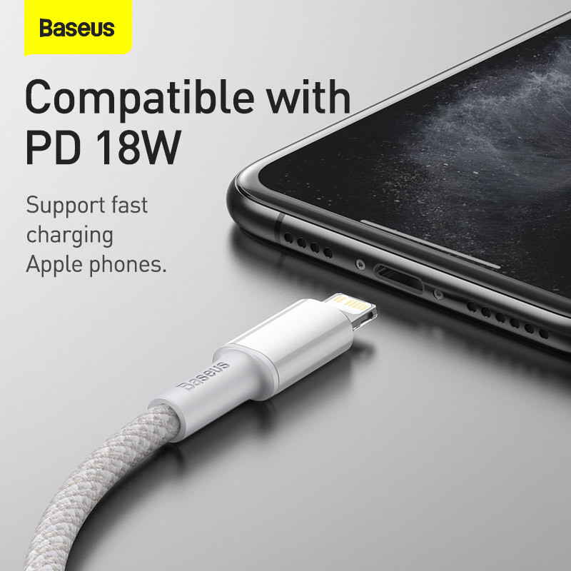 Nabíjací kábel Baseus 20W USB-C pre iPhone 14 13 12 11 Pro Max XR PD pre rýchle nabíjanie iPhonu, nabíjací kábel pre MacBook iPad, kábel typu C