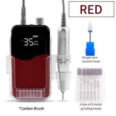 SIMINAIL Wave 35000RPM prijenosna električna bušilica za nokte Set za profesionalnu manikuru Električna turpija za nokte Keramičko svrdlo