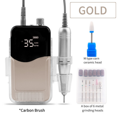 SIMINAIL Wave 35000RPM prijenosna električna bušilica za nokte Set za profesionalnu manikuru Električna turpija za nokte Keramičko svrdlo