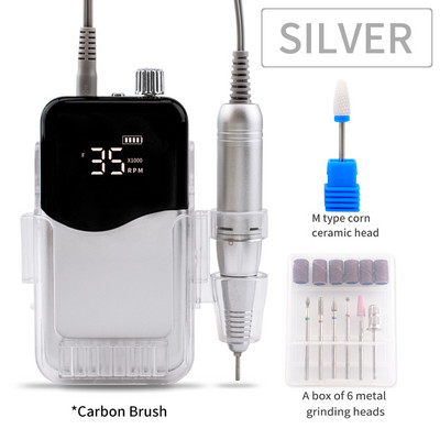 SIMINAIL Wave 35000RPM prijenosna električna bušilica za nokte Set za profesionalnu manikuru Električna turpija za nokte Keramičko svrdlo