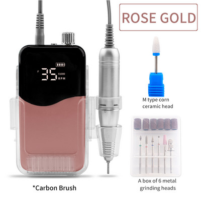 SIMINAIL Wave 35000RPM prijenosna električna bušilica za nokte Set za profesionalnu manikuru Električna turpija za nokte Keramičko svrdlo