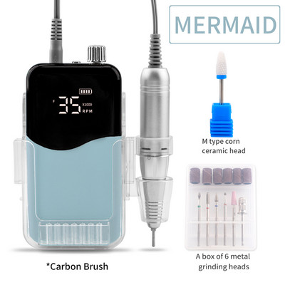 SIMINAIL Wave 35000RPM prijenosna električna bušilica za nokte Set za profesionalnu manikuru Električna turpija za nokte Keramičko svrdlo